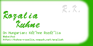 rozalia kuhne business card